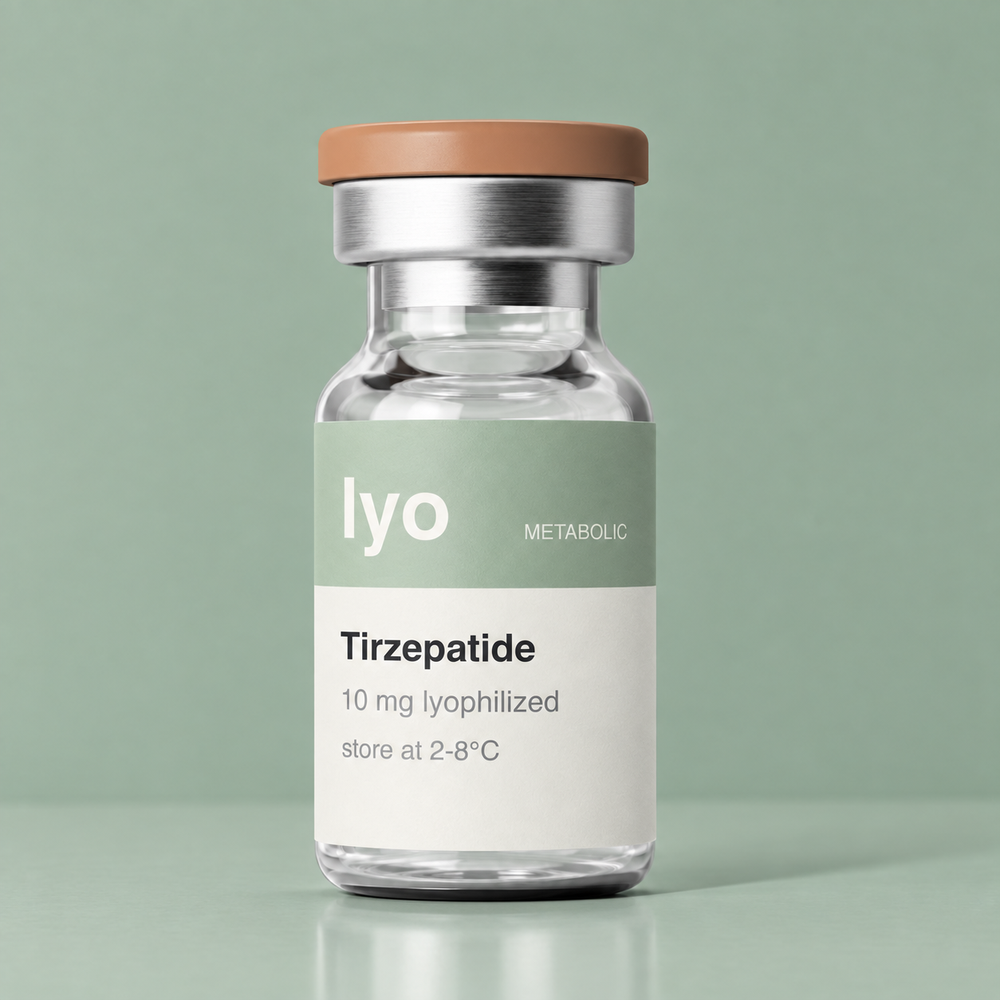 Lyo Tirzepatide 10 mg — standing studio view