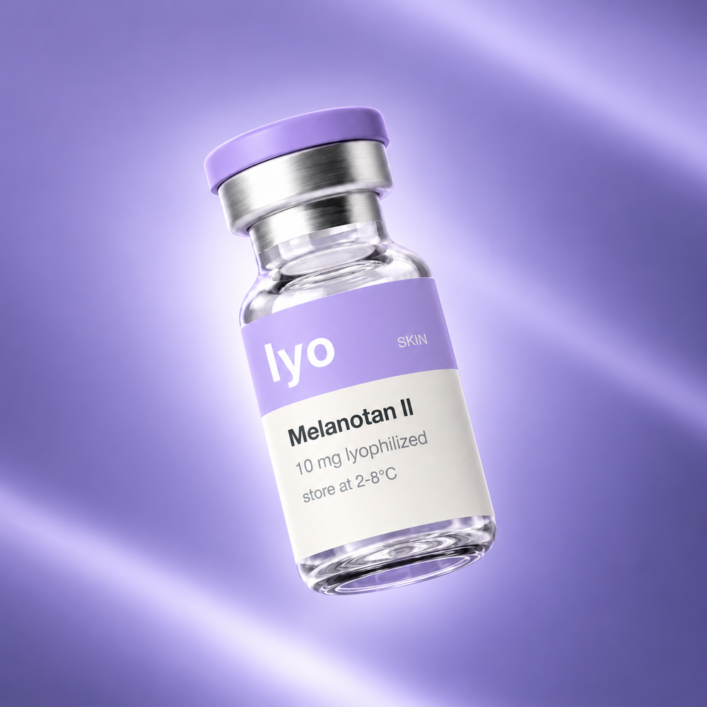 Lyo Melanotan II 10 mg — levitating product view