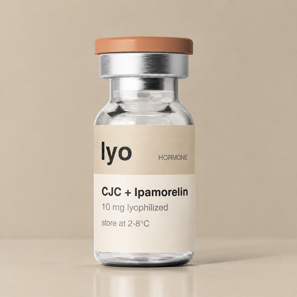 Lyo CJC + Ipamorelin 10 mg — standing studio view
