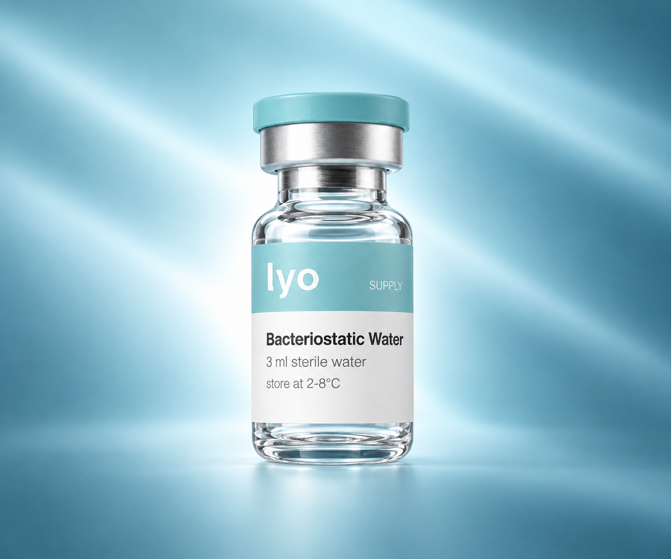 Lyo Bacteriostatic Water 3 ml — standing studio view