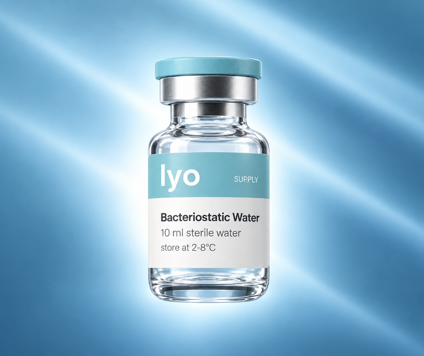 Lyo Bacteriostatic Water 10 ml — standing studio view