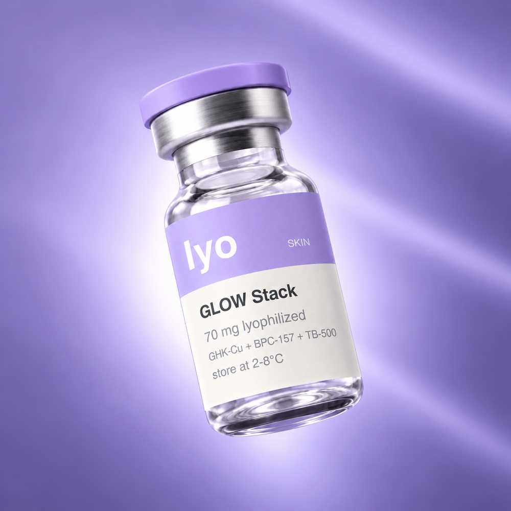 Lyo GLOW Stack 70 mg — levitating product view